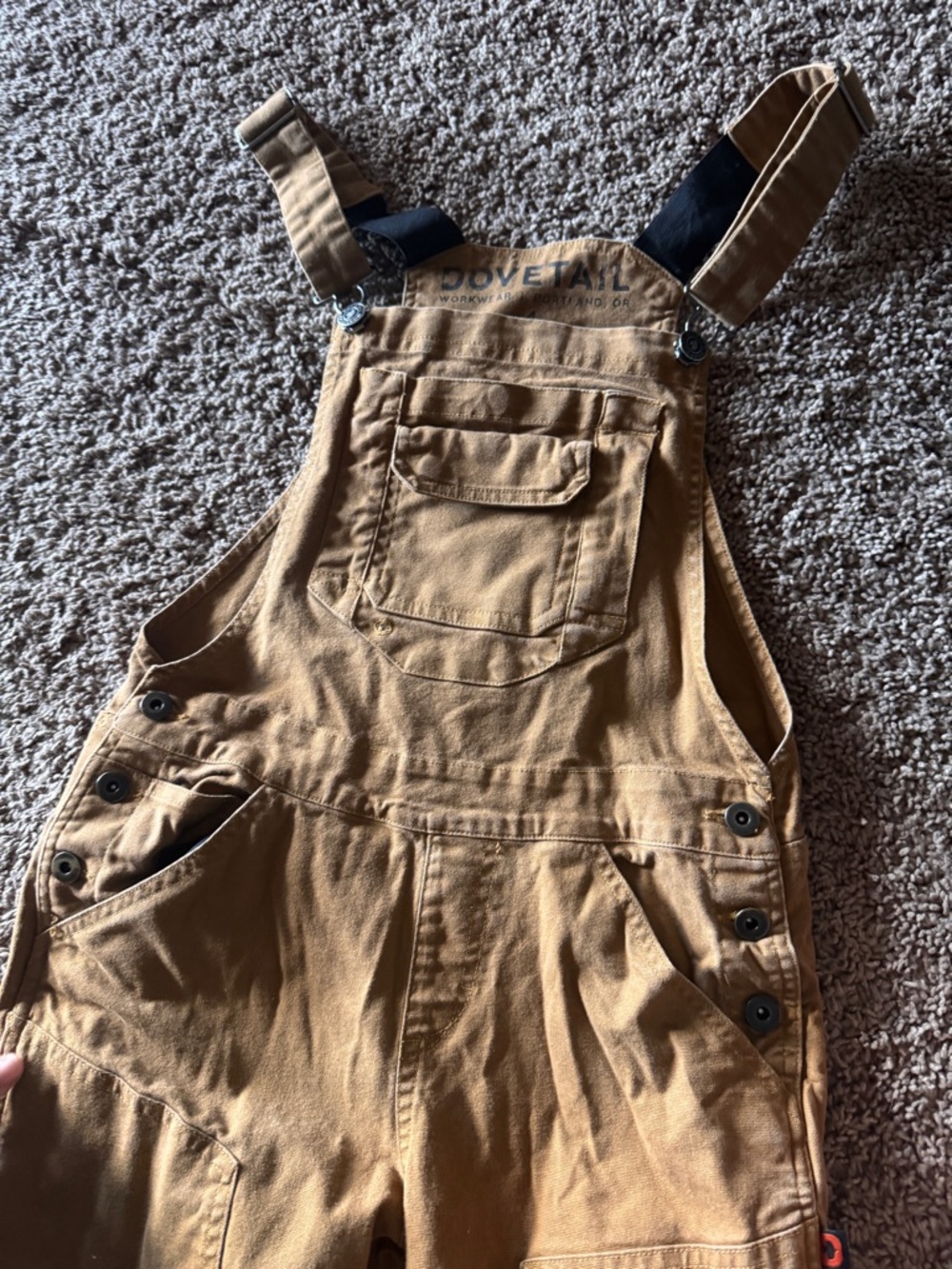 Dovetail Workwear Brown Canvas Overalls